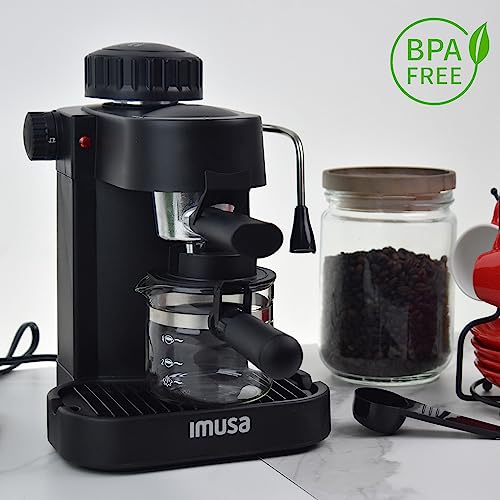 Black 4-Cup Espresso & Cappuccino Maker USA