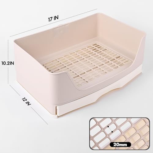 Rabbit Litter Box with Drawer & Liners for Small Pets