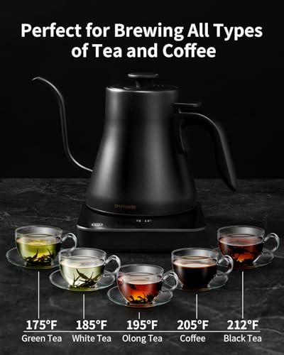 SHARDOR Gooseneck Electric Kettle & Burr Coffee Grinder