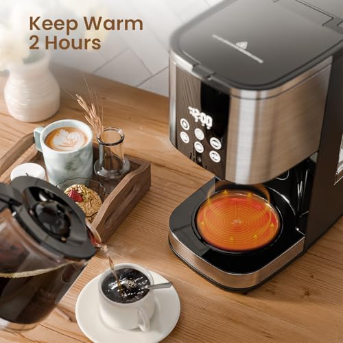 Kismile 10-Cup Coffee Maker with LED Display & Touch Screen